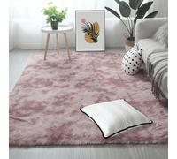 MEILIPA Rug Shaggy 100 x 130 cm Soft Runner Rug for Bedroom Antiskid for Bedroom, Indoor Nursery Carpets for Kids Room Home Decor, Pink Purple
