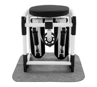 meiliwmlo 42x34.5x32cm Hydraulic Multi-Function Stepper with Seat Stepper for Home Mini Manual Sport Steppers Capacity 150KG With Non-slip Mat and Wrench for weight loss shaping and daily exercise