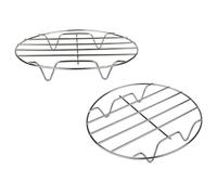 Meiliyizu 2pcs 7 Inch Air Fryers Steaming Rack Stainless Steel Basket Tray For Steaming Cooling Drying And Baking Kitchen Tool Crispy Chicken Rack
