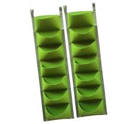 Meiliyizu 2Pieces Wall Mounted Planting Grow Bags Space Saving 7 Pocket Design Vertical Garden Plant Flower Container For Balcony Hanging Planter For Balcony