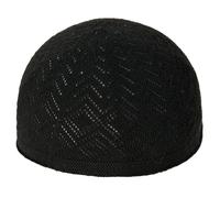Meiliyizu Arab Inner Hat, Hollow out Knit Kufi for Adults, Unisex, Traditional, Religious, Black