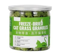 Meiliyizu Cat Grass Snack, Catnip Grass Snack for Cat Kitten Hairball Removal Treats Freeze Dried Snack Cat Dental Clean Tartar Reduce Cat Treats