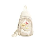 Meiliyizu Clear Itabag Convertible Chest Bag Transparent Itabag Crossbody Backpack Fashion Slings Bag Handbag Daypack For Womens Transparent Convertible Slings Bag