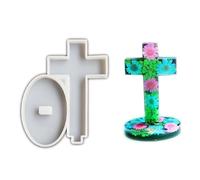 Meiliyizu Cross Shape Silicone Mould, Cross Shape Silicone Molds, Cross Shape Candle Molds for Candle, Plaster Ornaments Home Decorations, Epoxy Resin Molds