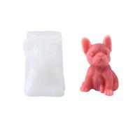 Meiliyizu Dog Shaped Silicone Mould, Dog Shaped Silicone Candle Molds Epoxy Resin Silicone Molds for Candle Soap Plaster Decorations, Plaster Silicone Molds, Bulldog