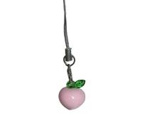 Meiliyizu Fruit Phone Charm, Cute Fruit Mobile Strings Accessory Delicate Peach/Cherry Phone Pendant Chic Cellphone and Keychain Decoration Charm
