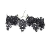 Meiliyizu Lace Choker Necklace, Vintage Lace Choker Necklace Stylish Pendant Adjustable Length Elegant Collar for Women Fashion Jewelry Accessory, Black
