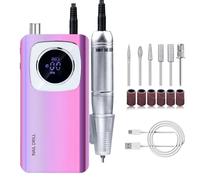 Meiliyizu Nail Drill Machine, Electric Nail Files Rechargeable Nail Drill 45000RPM Nail Drill Machine for Acrylic and Gel Nails Electric Manicure Set