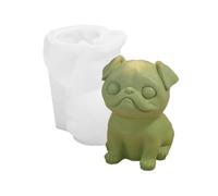Meiliyizu Realistic Pug Shaped Silicone Dog Mold Practical Craft Dog Shape Decorations Mold for Craft Enthusiasts