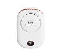 Meiliyizu Rechargeable USB Neck Fan Portable Handsfree Suspended 3 Speeds Adjustable Silent Power Display Hanging Fan