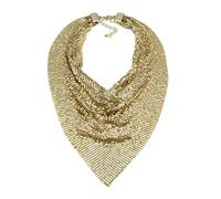 Meiliyizu Sequins Alloy Scarf, Shinning Sequins Triangle Scarf for Prom Party Lightweight Collar Triangle for Ladies Woman Wedding Masquerade Supplies
