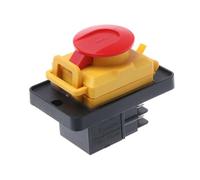 Meiliyizu Starting Button, 4 Pin Magnetic Button Control KJD12 12A 250V Common Push Button Pin Button Control Simple Operate for Woodshop