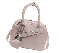 Meiliyizu Stylish PU Leather Shoulder Handbag Compact Women's Crossbody Bag With Pendant For Commuting Office Travel Accessories Crossbody Bag