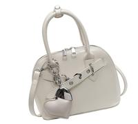 Meiliyizu Stylish PU Leather Shoulder Handbag Compact Women's Crossbody Bag With Pendant For Commuting Office Travel Accessories Crossbody Bag