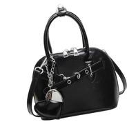 Meiliyizu Stylish PU Leather Shoulder Handbag Compact Women's Crossbody Bag With Pendant For Commuting Office Travel Accessories Crossbody Bag