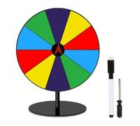 Meiliyizu Tabletop Prize Turntable Erasable Reusable Fortunes Wheel Lucky Draws Roulette Wheel Tabletop Lottery Machine Turntable Erasable Party Turn Plate