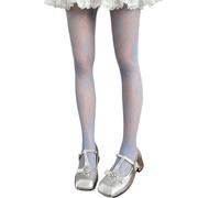 Meiliyizu Womens Aesthetic Vintage Flower Pattern Fishnet Tights Stockings Hollowed Out Mesh Lace Colorful Pantyhose Leggings