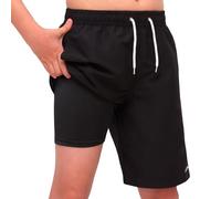 MEILONGER Boys Swim Trunks Boys Swimming Shorts with Compression Liner Quick Dry Stretchy 2 in 1 Board Shorts Size 8,10-12,14-16,18-20 Years(Black,18-20)