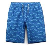 MEILONGER Boys Swimming Shorts Quick Dry Beach Board Trunks Swimwear Bathing Suits Size 6-7,8,10-12,14-16(Dark Blue(Fish),14-16)