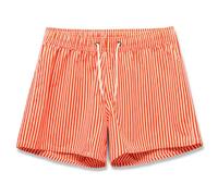MEILONGER Girls Boys Shorts Swim Trunks Beach Board Shorts Kids Lightweight Casual Swimsuit Swimwear No Liner(Orange,8)