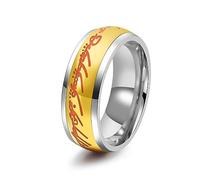 Meilord 8mm Glow Ring The Lord of The Rings Spinner Ring for Men and Women Fidgety Anxiety Magic Ring Luminous Glowing in The Dark Worrying Anxious Rings,Size6-12, Metal