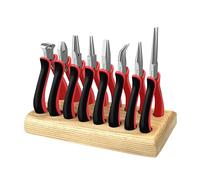 MeilsurY 8PCS Jewelry making tools, jewelry tools set with Wood Holder,Professional jewelry pliers idear for DIY jewelry repair, wire wrapping, beading, crafting, crimping, and cutting