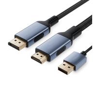 MEILVMEIJI 150cm/200cm HDTV to Cable High Resolution 4K@60Hz, Full 1080P@144Hz Active Unidirectional Adapter Cord