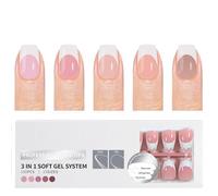 MEILVMEIJI 150Pcs French Tips Pre Applied and Primer Matte Finish False Nails for Salon Nails