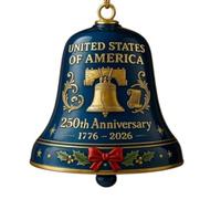 MEILVMEIJI 250th Anniversary Commemorative Bells Ornament Patriotic Tributes For Collectors Veterans Outdoor Decors Easy Installs