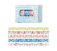 MEILVMEIJI 5Rolls Flower Decorative Tape Aesthetic Tape 10mmX2M Scrapbooking Decorative Tape for Journal Photo Album