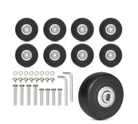 MEILVMEIJI 8PCS Practical Quiet Replacement Wheels For Luggage Convenient Fit Impacts Resistant Rollers Easy