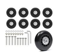 MEILVMEIJI 8PCS Practical Quiet Replacement Wheels For Luggage Convenient Fit Impacts Resistant Rollers Easy
