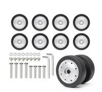 MEILVMEIJI 8PCS Practical Quiet Replacement Wheels For Luggage Convenient Fit Impacts Resistant Rollers Easy