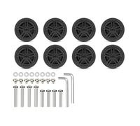 MEILVMEIJI 8PCS Practical Quiet Replacement Wheels For Luggage Convenient Fit Impacts Resistant Rollers Easy