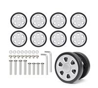 MEILVMEIJI 8PCS Practical Quiet Replacement Wheels For Luggage Convenient Fit Impacts Resistant Rollers Easy
