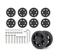 MEILVMEIJI 8PCS Practical Quiet Replacement Wheels For Luggage Convenient Fit Impacts Resistant Rollers Easy