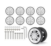 MEILVMEIJI 8PCS Practical Quiet Replacement Wheels For Luggage Convenient Fit Impacts Resistant Rollers Easy