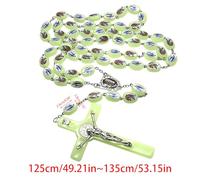 MEILVMEIJI Catholic Rosary Beads Wall Hanging Rosary for Pendant Necklace Glow in The