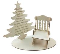 MEILVMEIJI Creative Christmas Ornaments Wooden Tree Rocking Chair Desktop Table Dec