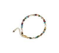 MEILVMEIJI Fashionable Colorful Beads Natural Pearls Necklace Bracelet for Women Retro Gold Chain Jewelry Special Gifts Wear