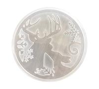 MEILVMEIJI Flowers for Cat Christmas Elk Keychain Resin Mold Silicone Mould Plaster Epoxy Mold