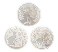 MEILVMEIJI Flowers for Cat Christmas Elk Keychain Resin Mold Silicone Mould Plaster Epoxy Mold