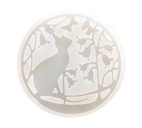 MEILVMEIJI Flowers for Cat Christmas Elk Keychain Resin Mold Silicone Mould Plaster Epoxy Mold