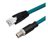MEILVMEIJI Industrial Ethernet 12 X Coded 8Pin To RJ45 Cable Shielded 26AWG Ethernet Cable For Automation IP67