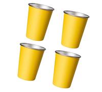 MEILVMEIJI Pack of 4 350/500ml Stainless Steel Cups Travel Friendly Drinking Ideal for Coffee Beer and Lemon Water in Any Setting Effective Space Saving