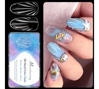 MEILVMEIJI Shell Almond Shapeds Reusable Artificial Nails With SelfAdhesive Design Multiple Colors And Patterns