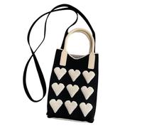 MEILVMEIJI Stylish Love Knit Pattern Crossbody Bag Adjustable Strap for Women Comfortable Wear Spacious Interior