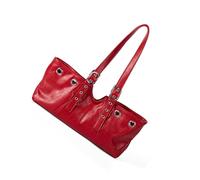 MEILVMEIJI Stylish Studded Motorcycle Inspired Underarm Bag Convertible Shoulder Handbag Practical PU Large Capacity