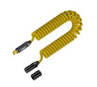 MEILVMEIJI USB 3.2 20Gbps USB C to USB C Spring Retractable Cable PD3.1 140W Silicone Data Transfer Fast Charging Cable