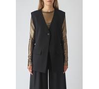 MEIMEIJ Single-Breasted Wool Blend Tailored Waistcoat with V-Neck - Size: 44 - female